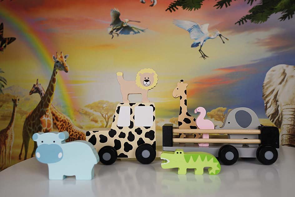 Jabadabado | Jeep Met Safari Dieren | Multi Color - 