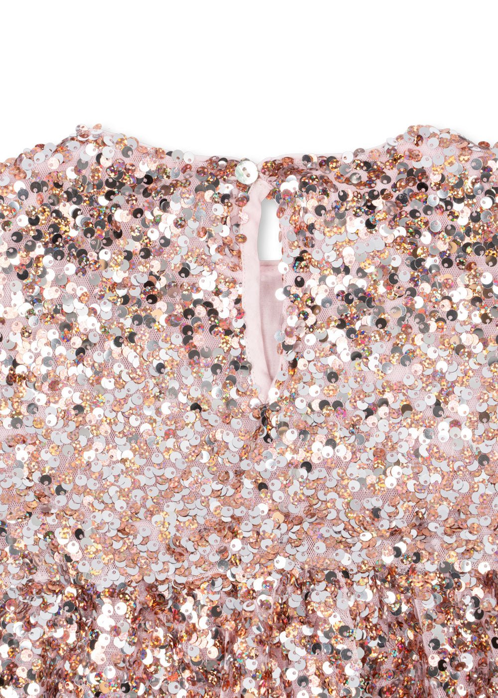 Konges Slojd | Lila Sequins Jurk | Grey/Rosa - 5715404285414