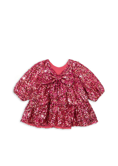 Konges Slojd | Lila Sequins Jurk | Sparkling Sangria - 5715681115923