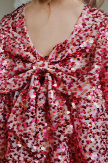 Konges Slojd | Lila Sequins Jurk | Sparkling Sangria - 5715681115923