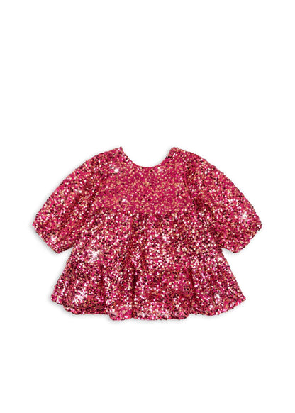 Konges Slojd | Lila Sequins Jurk | Sparkling Sangria - 5715681115923