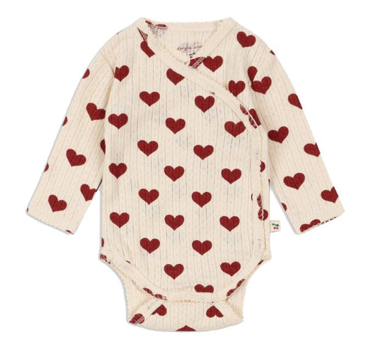 Konges Slojd | Minnie Newborn Romper | Amour Rouge - 5715404291583