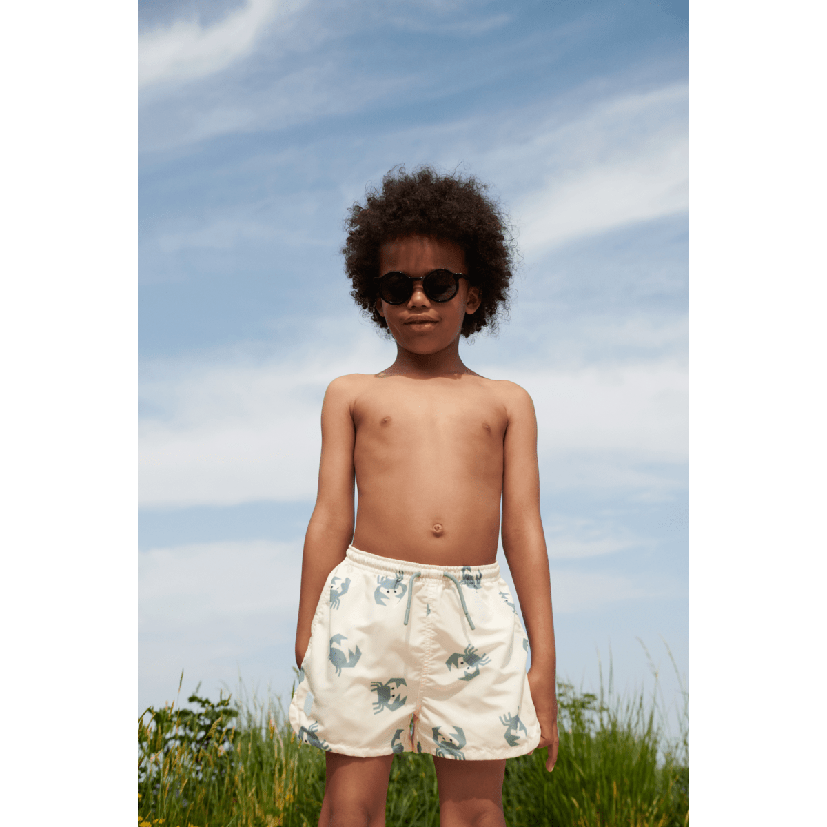 Liewood | Aiden Seersucker Zwemshort | Krab - 5715493471149