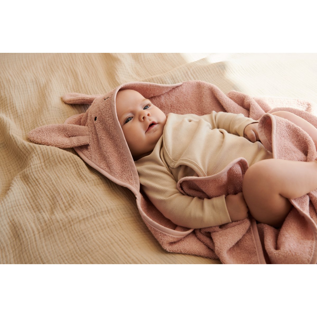 Liewood | Albert Rabbit Hooded Towel | Rose - 