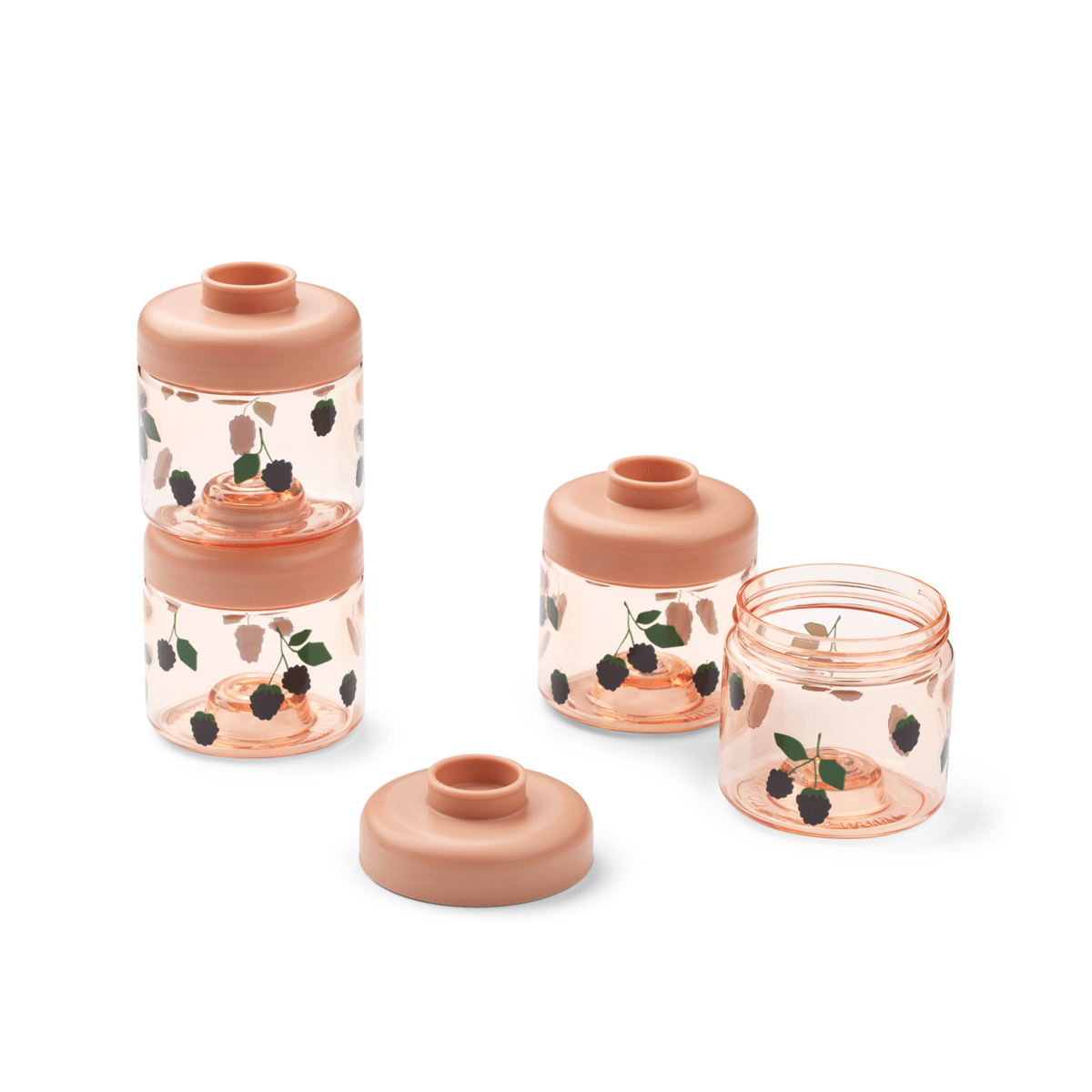 Liewood | Dominique Babyfood Bewaarbakjes 100ml 4 - pack | Cherry - 5715493500726