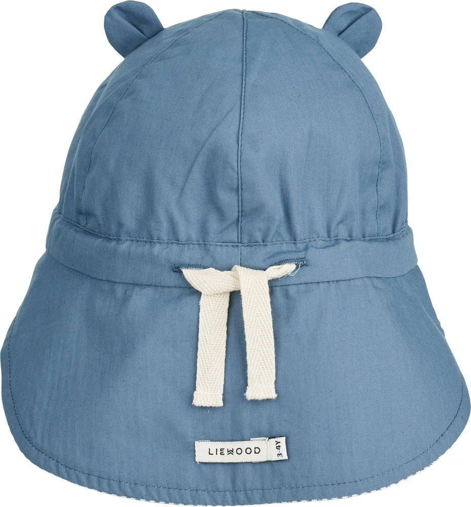 Liewood | Gorm Reversible Zonnehoedje | Blue Wave - 5715335243361