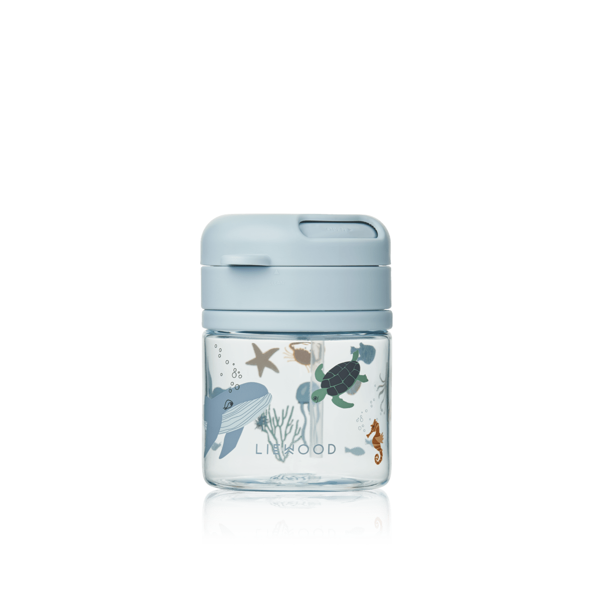 Liewood | Pavia Tritan rietjesbeker 280 ml | Zeedieren - 5715493432188
