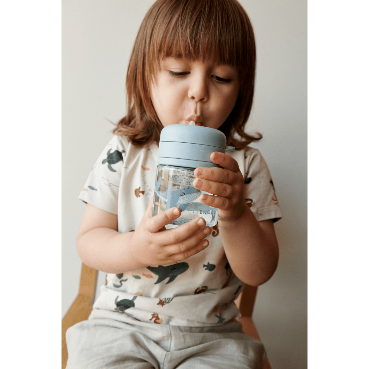 Liewood | Pavia Tritan rietjesbeker 280 ml | Zeedieren - 5715493432188