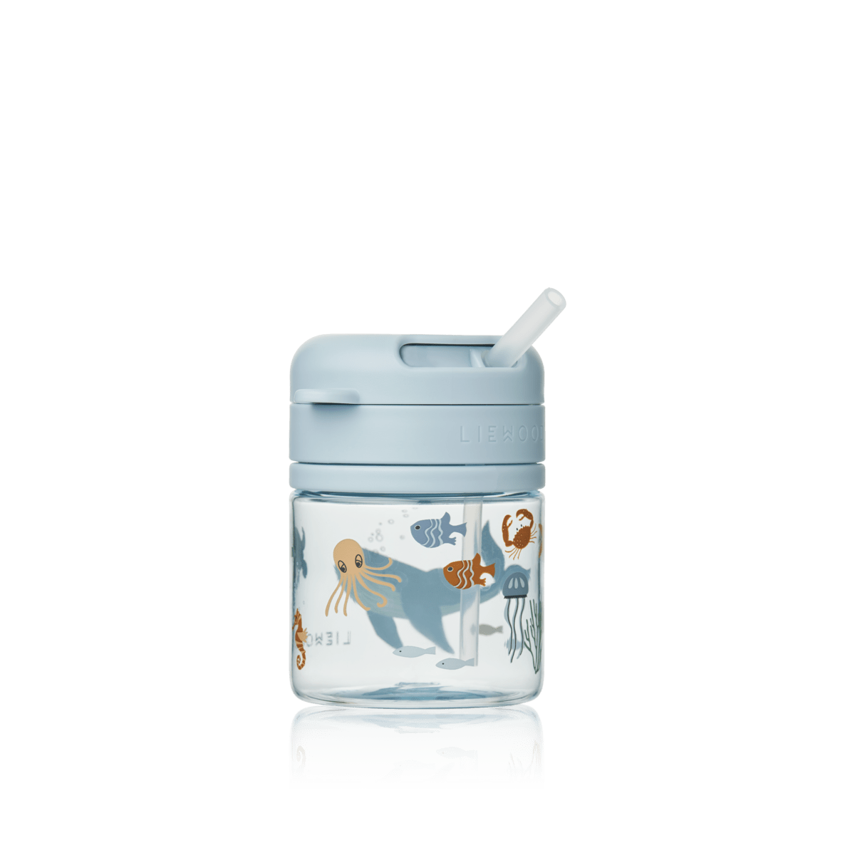 Liewood | Pavia Tritan rietjesbeker 280 ml | Zeedieren - 5715493432188