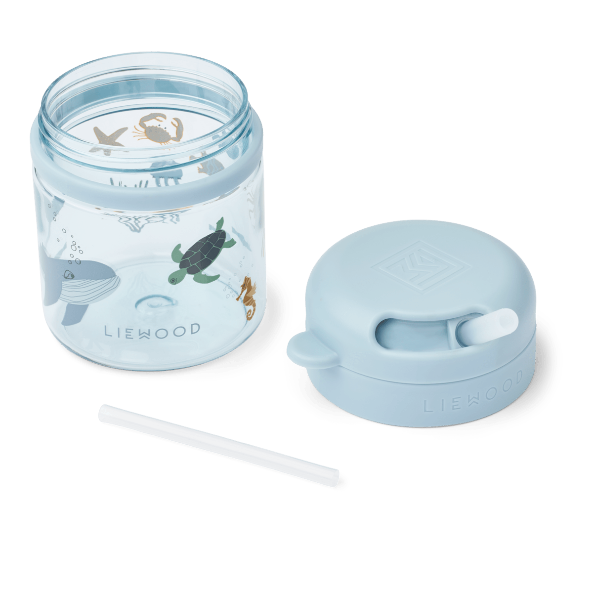 Liewood | Pavia Tritan rietjesbeker 280 ml | Zeedieren - 5715493432188