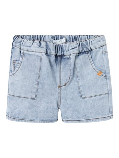 Lil 'Atelier | Baggy Fit Denim Short | Light Blue Denim - 