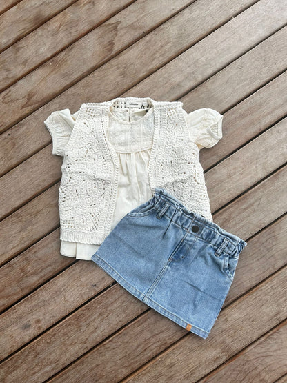 Lil' Atelier | Darlee Denim Rok | Medium Blue Denim - 5715673486680