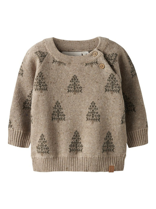 Lil' Atelier | Emlen Lak Gebreide Trui | Oxford Tan - 5715730011206