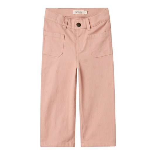 Lil' Atelier | Flamina Wide Twill Jeans | Misty Rose - 5715719613964
