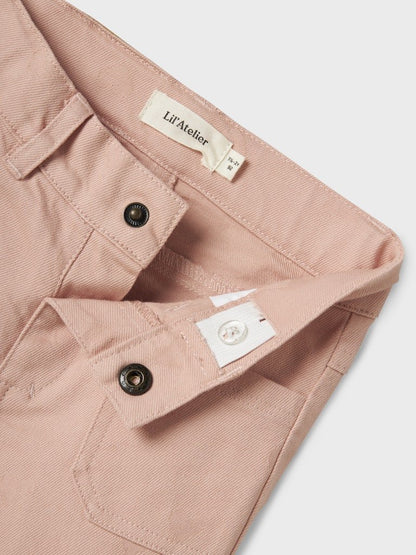 Lil' Atelier | Flamina Wide Twill Jeans | Misty Rose - 5715719613964