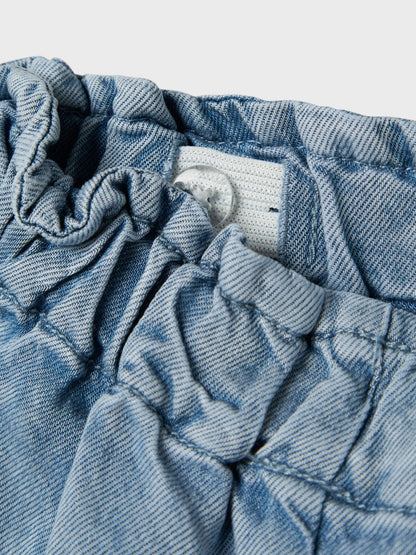 Lil' Atelier | Holly Loose Short | Medium Blue Denim - 5715720193882