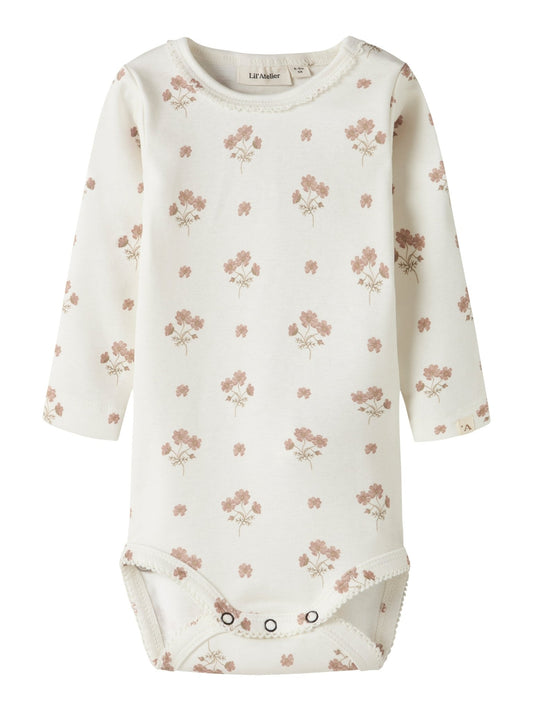 Lil' Atelier | Layo Sig Romper | Coconut Milk Pink Flower - 5715829603527