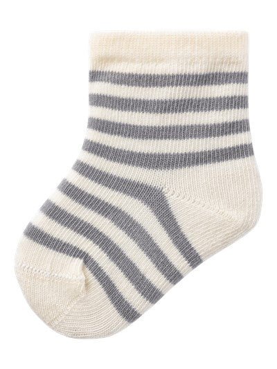 Lil 'Atelier | Love Stripe Sock | Silver Filigree - 