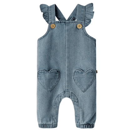 Lil' Atelier | Lulia Loose Denim Overall | Medium Blue Denim - 5715730130051