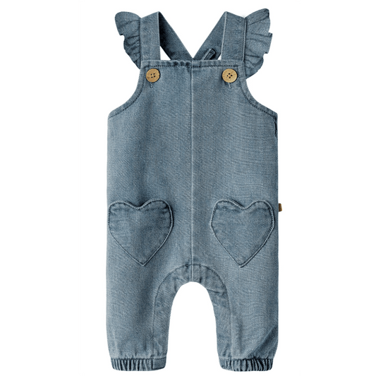 Lil' Atelier | Lulia Loose Denim Overall | Medium Blue Denim - 5715730130051