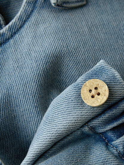 Lil' Atelier | Lulia Loose Denim Overall | Medium Blue Denim - 5715730130051