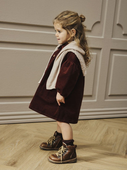 Lil' Atelier | Obert Corduroy Jurk | Hot Chocolate - 5715724379671