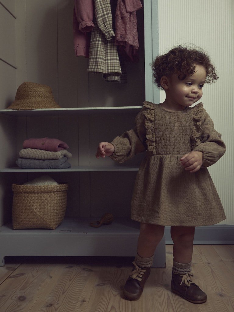 Lil' Atelier | Rosita Liu Body Jurk | Sepia Tint - 5715730009272