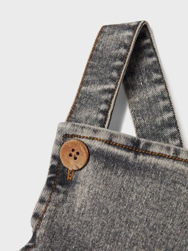 Lil' Atelier | Tems Denim Tuinbroek | Lichtgrijs - 