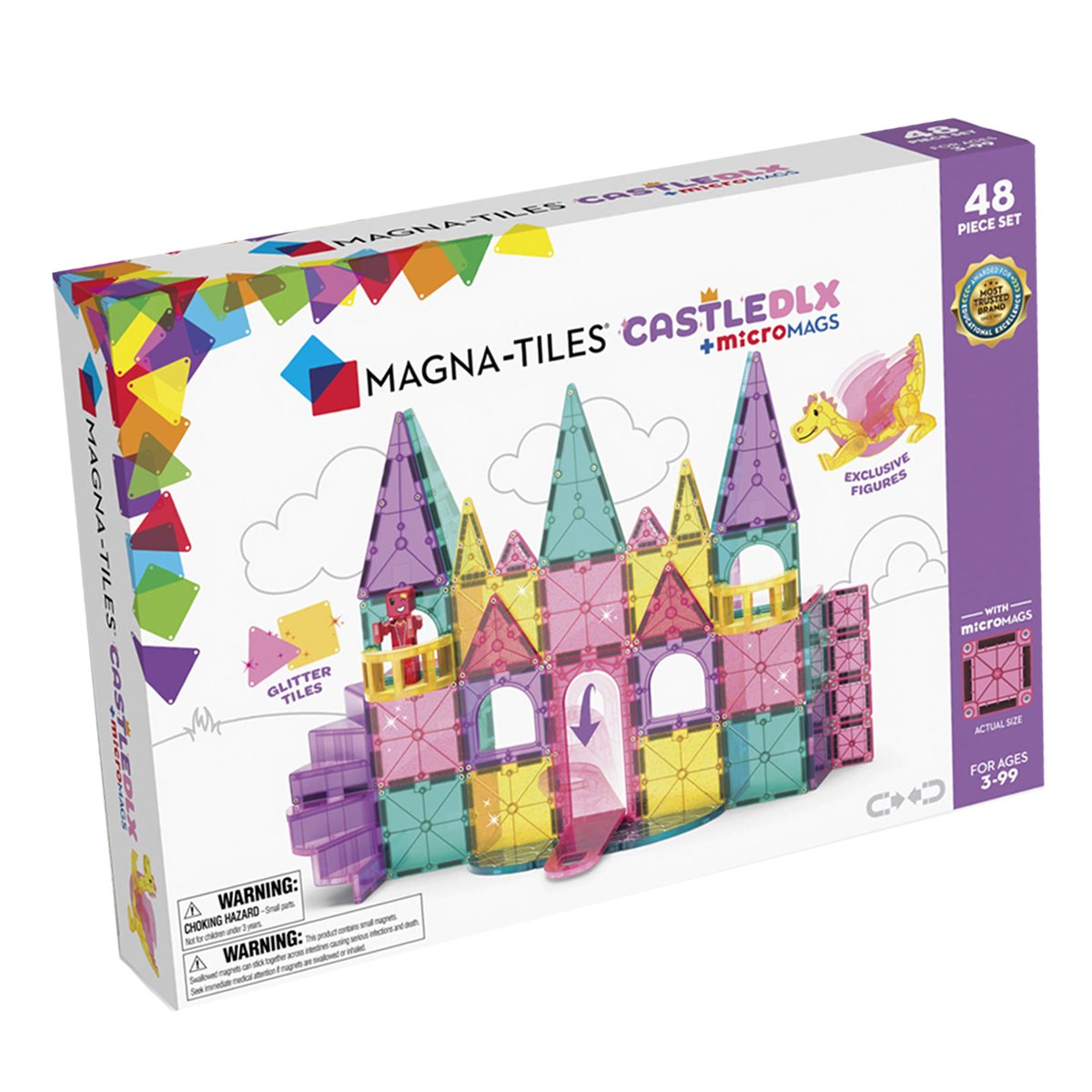 Magna - Tiles | Castle Delux Magnetische Tegels | 48 stuks | Multi Color - 