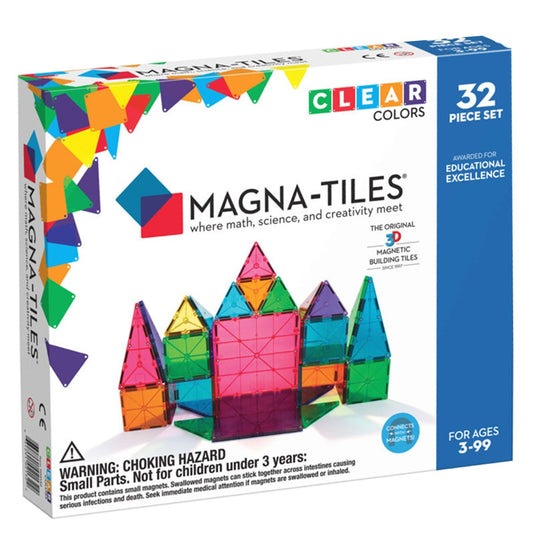 Magna - Tiles | Clear Colors Magnetische Tegels | 32 stuks | Multi Color - 