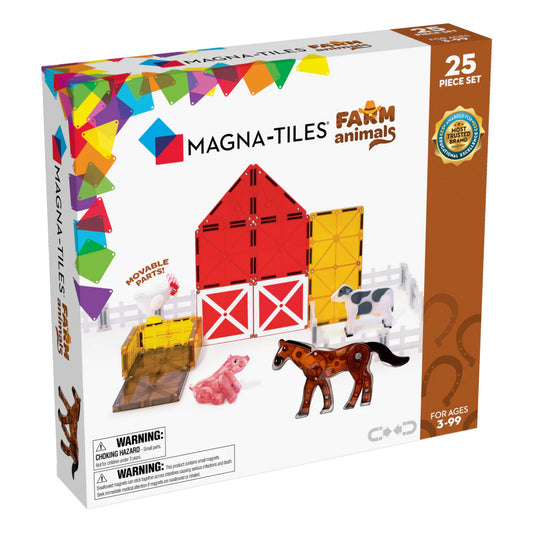 Magna - Tiles | Farm Animals Magnetische Tegels | 25 stuks | Multi Color - 