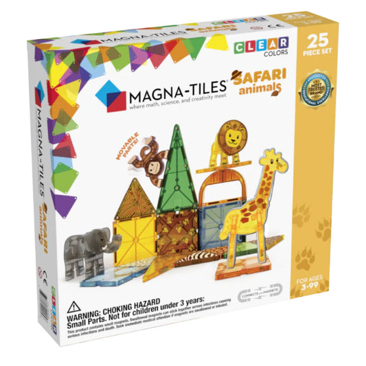 Magna - Tiles | Safari Animals Magnetische Tegels | 25 stuks | Multi Color - 