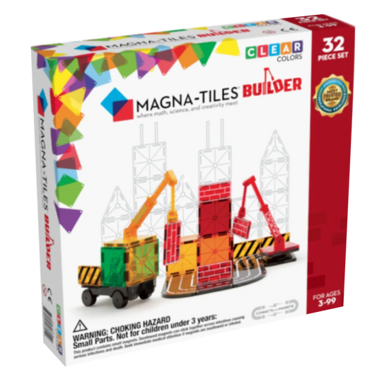 Magna-Tiles | Builder Magnetische Tegels | 32 stuks | Multi Color