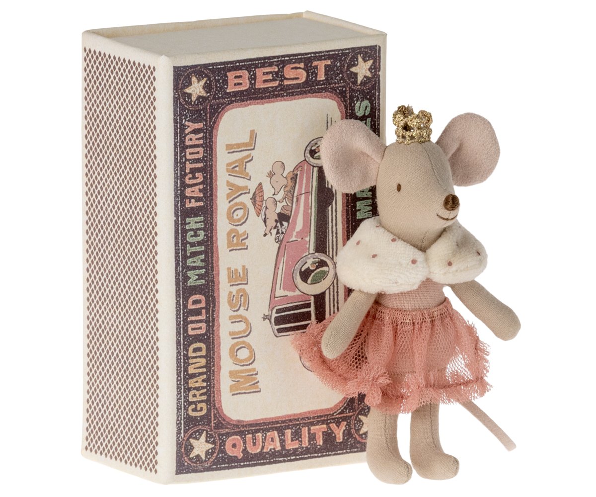 Maileg | Princess Mouse in Matchbox | Little Sister - 5707304126218