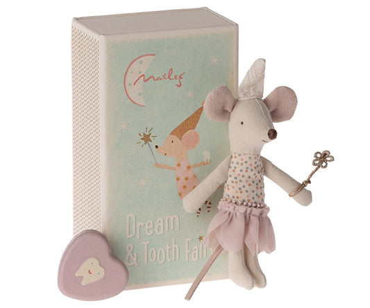 Maileg | Tooth Fairy Mouse In Matchbox | Little Sister - 570734133230