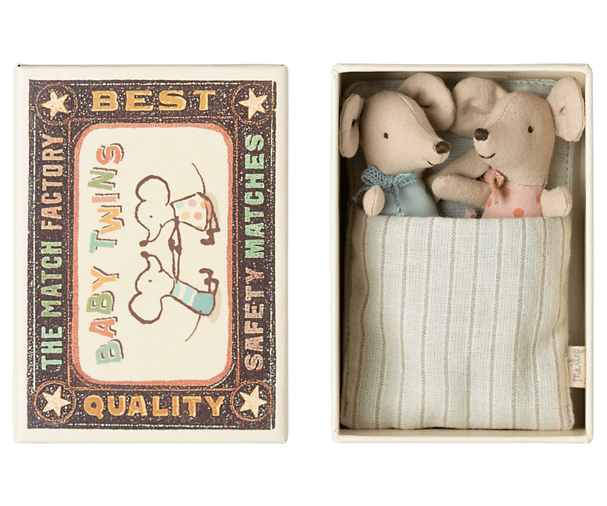 Maileg | Tweeling in Matchbox | Baby Mouse - 5707304142164