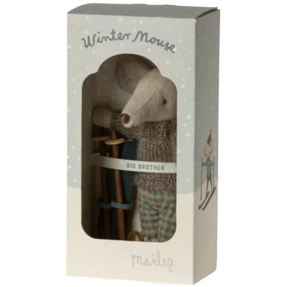 Maileg | Winter Mouse With Ski Set | Big Brother - 