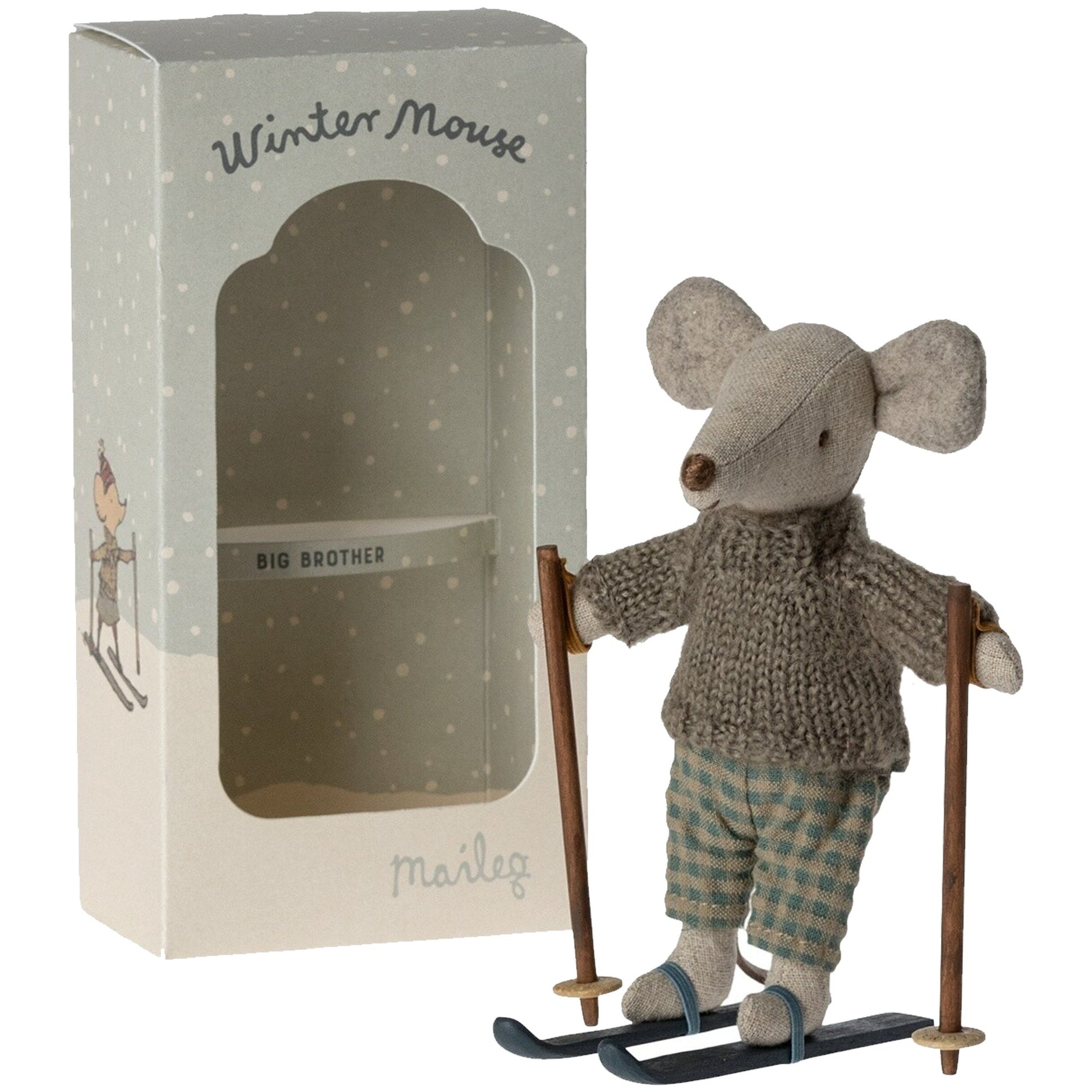 Maileg | Winter Mouse With Ski Set | Big Brother - 