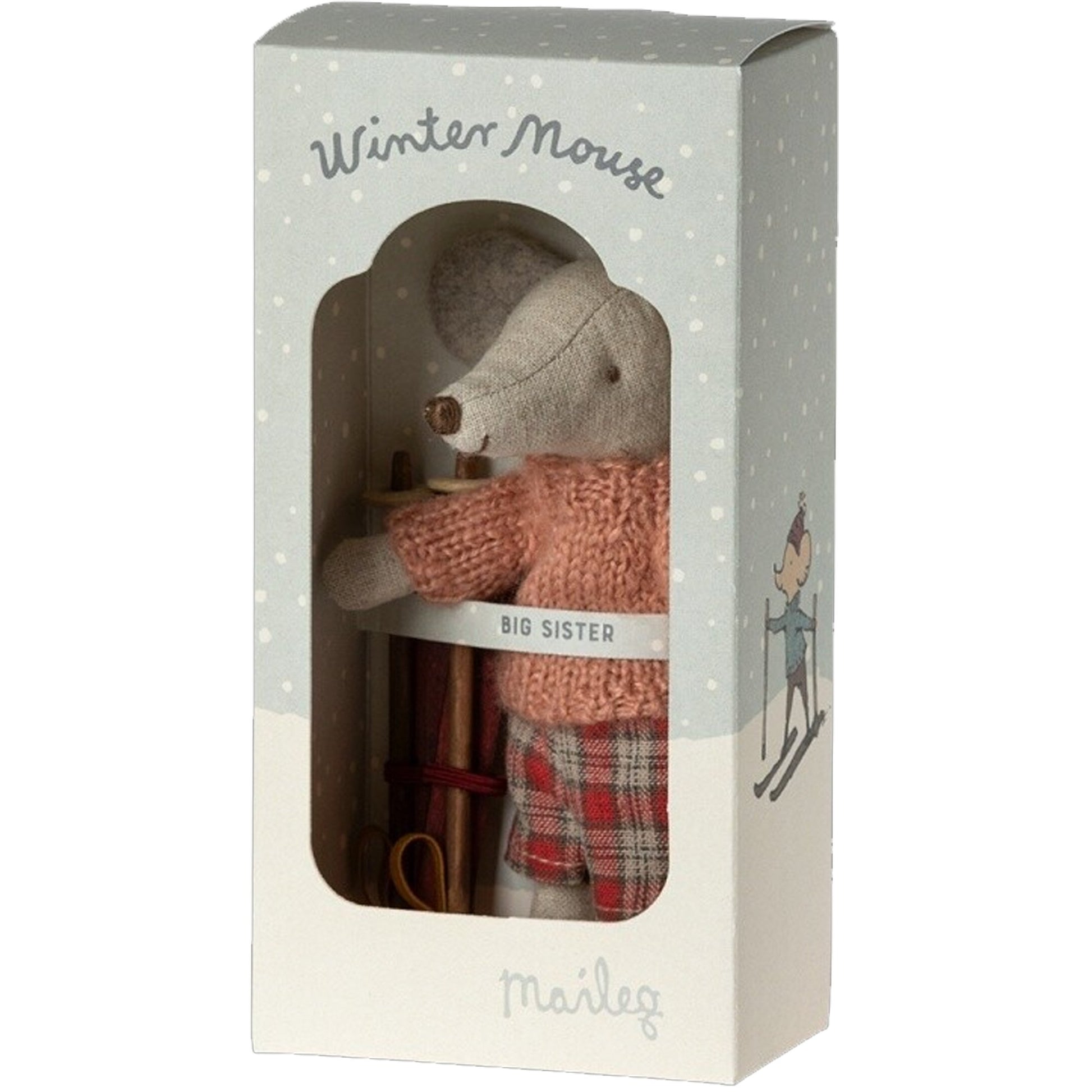 Maileg | Winter Mouse With Ski Set | Big Sister - 