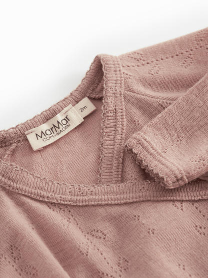 MarMar | Belita Pointelle Overslagromper | Burnt Rose - 5711529524766