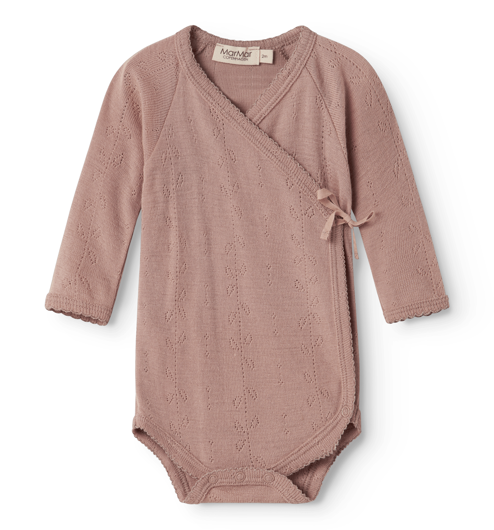 MarMar | Belita Pointelle Overslagromper | Burnt Rose - 5711529524766