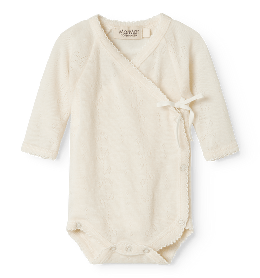 MarMar | Belita Pointelle Overslagromper | Natural - 5711529520157