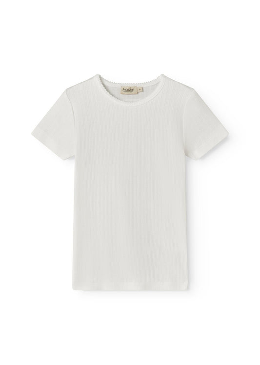 MarMar | Tamra Pointelle Shirt | Gentle White - 5715522340606