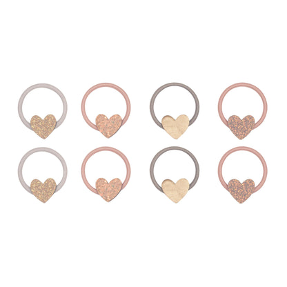 Mimi & Lula | Hart Mini Haarelastiekjes | Pink Multi - 