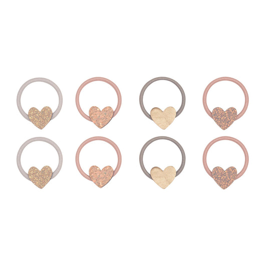 Mimi & Lula | Hart Mini Haarelastiekjes | Pink Multi - 