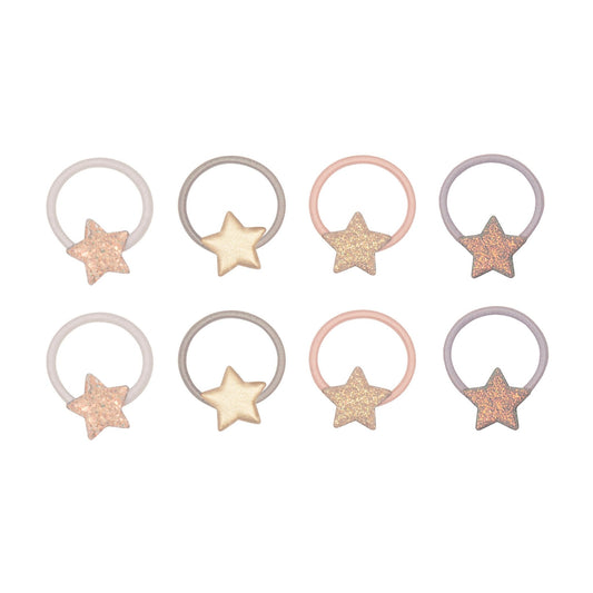 Mimi & Lula | Ster Mini Haarelastiekjes Glitter | Pink Multi - 