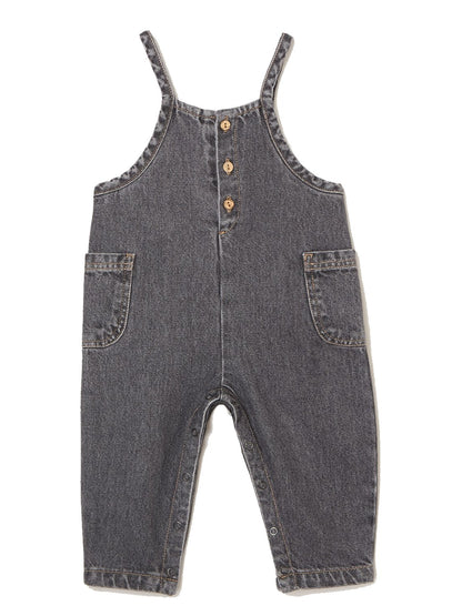 Play Up | Denim Jumpsuit | Donker Grijs - 