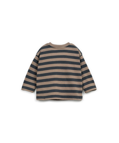 Play Up | Gestreept Jersey T-Shirt | Grafite - 