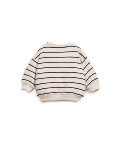 Play Up | Gestreepte Jersey Sweater | Grafite - 