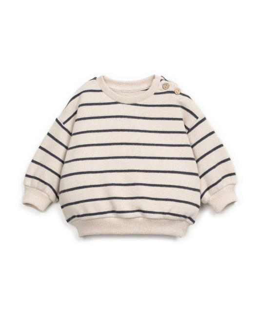 Play Up | Gestreepte Jersey Sweater | Grafite - 